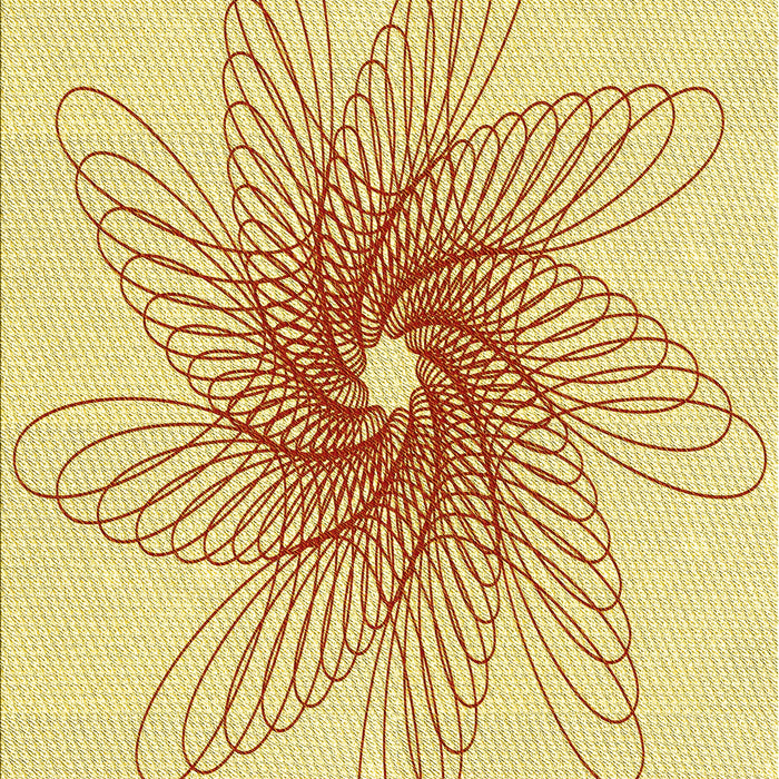 Patterned Sun Yellow Rug, pat3343yw