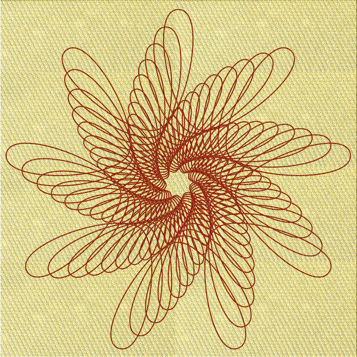 Round Patterned Sun Yellow Rug, pat3343yw