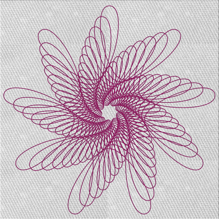 Square Patterned Off-White Novelty Rug, pat3343