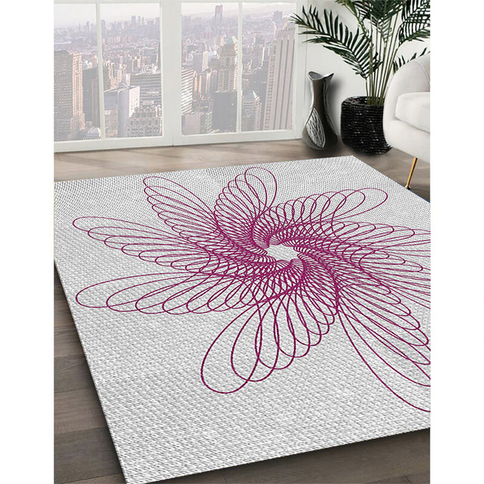 Patterned Off-White Novelty Rug in Family Room, pat3343