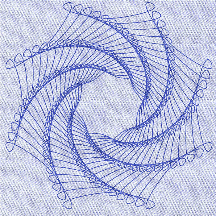 Round Machine Washable Transitional Lavender Blue Rug, wshpat3344blu