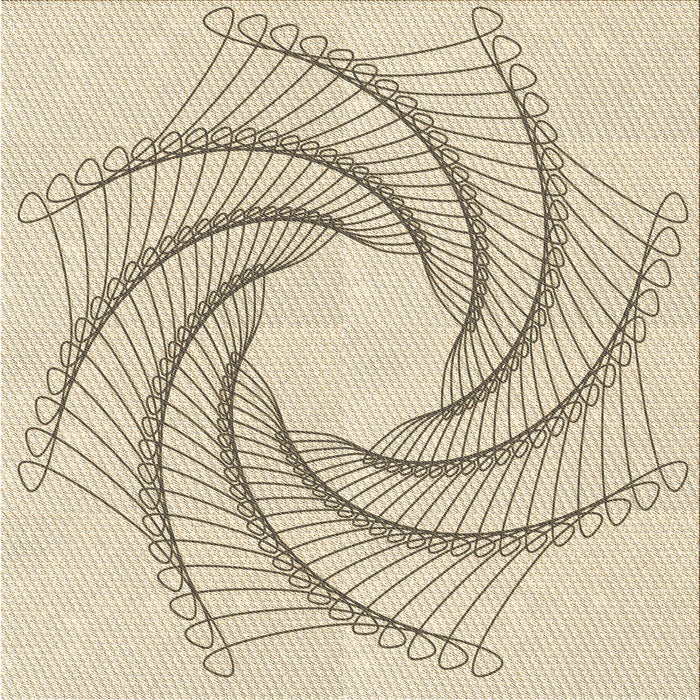 Round Machine Washable Transitional Brown Rug, wshpat3344brn