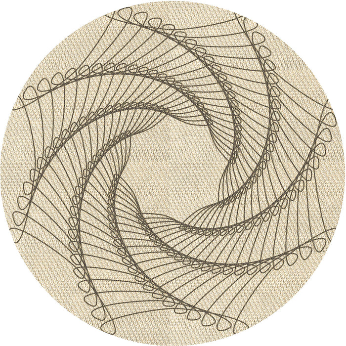 Square Patterned Brown Rug, pat3344brn