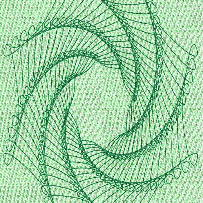 Machine Washable Transitional Mint Green Rug, wshpat3344grn