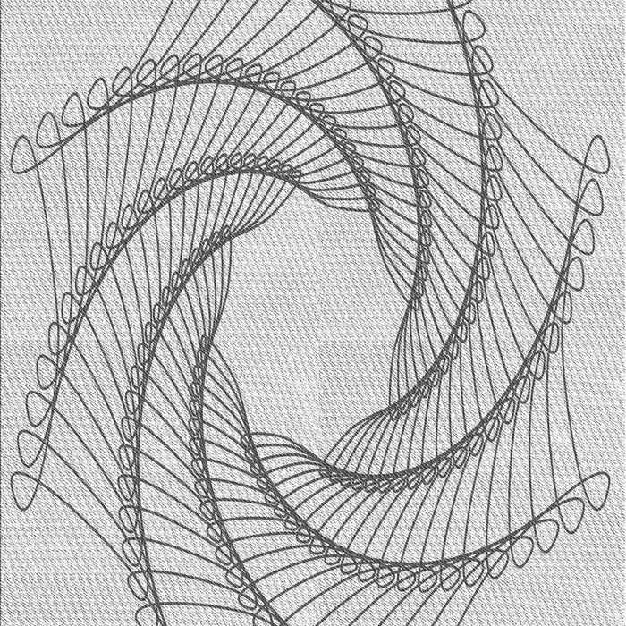 Patterned Platinum Gray Rug, pat3344gry