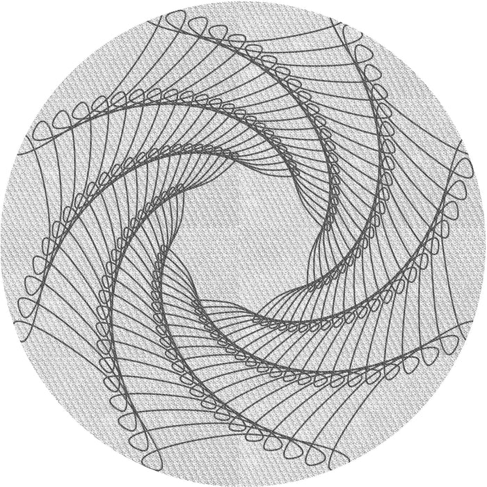 Square Patterned Platinum Gray Rug, pat3344gry