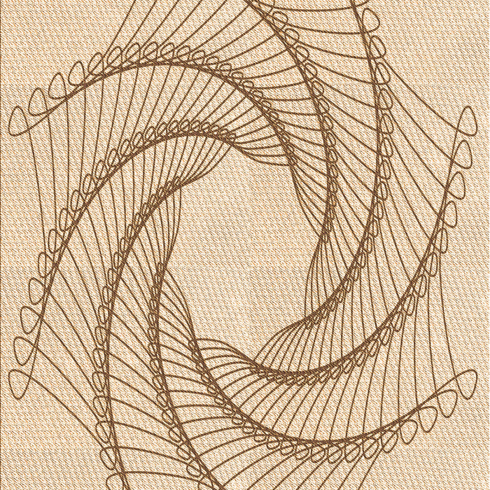 Patterned Bronze Brown Rug, pat3344org