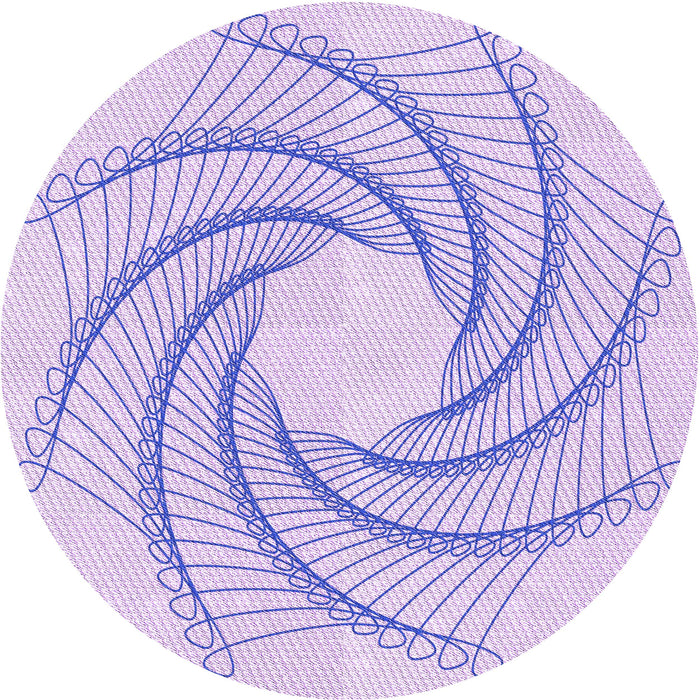 Square Machine Washable Transitional Purple Mimosa Purple Rug in a Living Room, wshpat3344pur