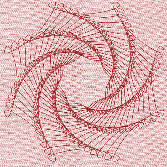 Round Patterned Pink Rug, pat3344rd