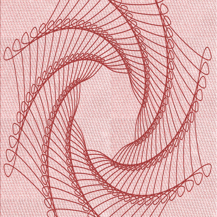 Patterned Pink Rug, pat3344rd