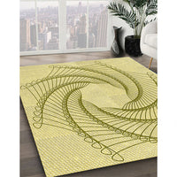 Patterned Sun Yellow Rug, pat3344yw
