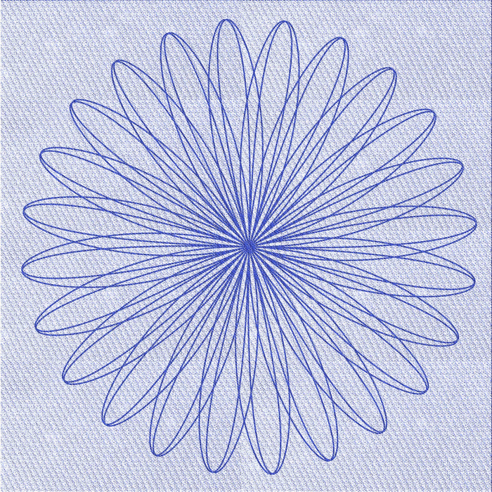 Round Machine Washable Transitional Lavender Blue Rug, wshpat3345blu