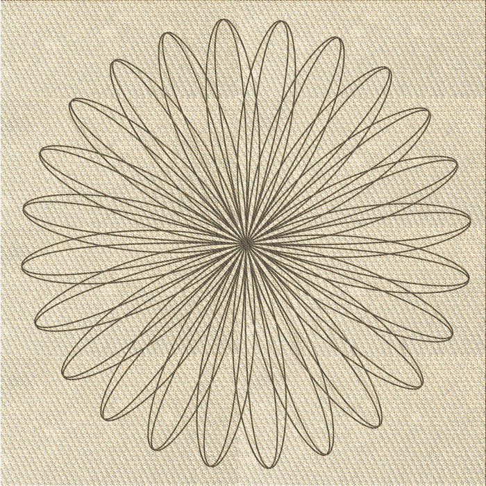 Round Patterned Moccasin Beige Rug, pat3345brn