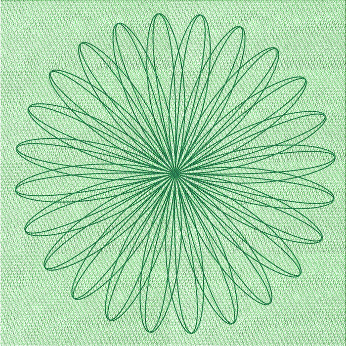 Round Patterned Mint Green Rug, pat3345grn