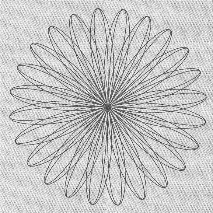 Round Patterned Platinum Gray Rug, pat3345gry