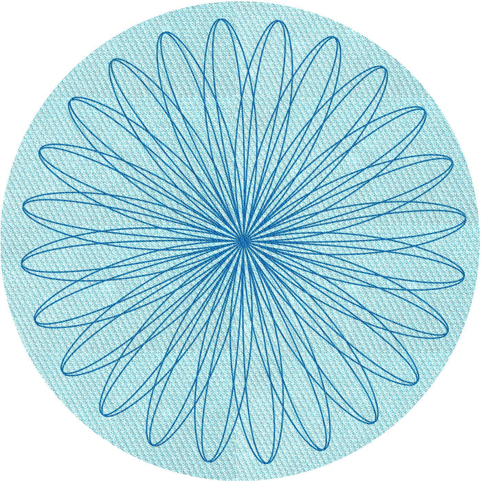 Square Patterned Electric Blue Rug, pat3345lblu