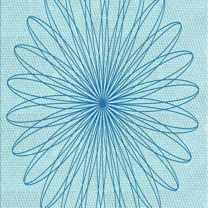 Machine Washable Transitional Electric Blue Rug, wshpat3345lblu