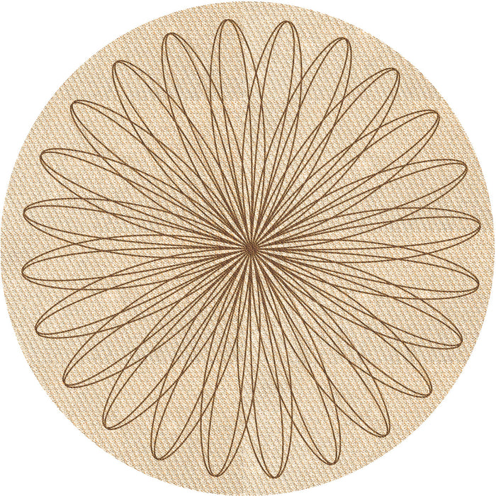 Square Machine Washable Transitional Peru Brown Rug in a Living Room, wshpat3345org