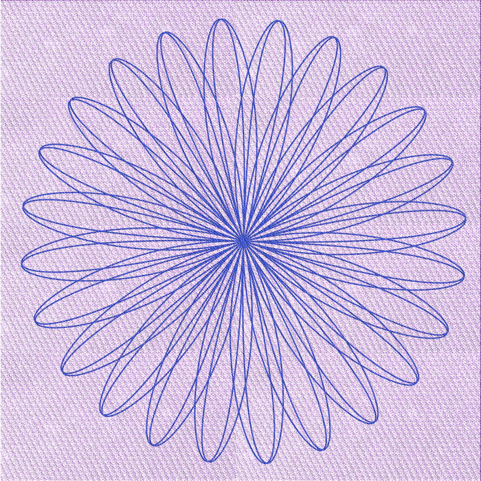 Round Patterned Purple Mimosa Purple Rug, pat3345pur