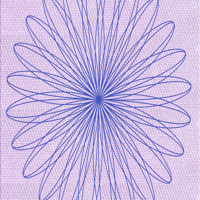 Machine Washable Transitional Purple Mimosa Purple Rug, wshpat3345pur