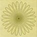 Round Patterned Sun Yellow Rug, pat3345yw