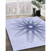 Patterned Lavender Blue Rug in Family Room, pat3346blu