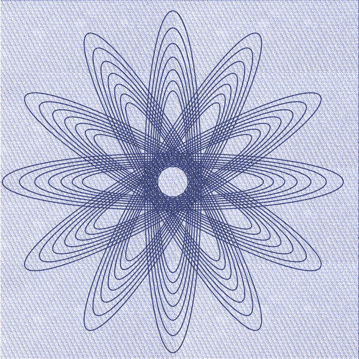 Round Patterned Lavender Blue Rug, pat3346blu