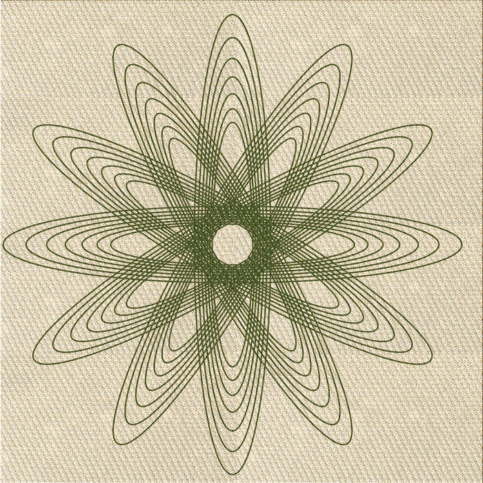 Round Patterned Moccasin Beige Rug, pat3346brn