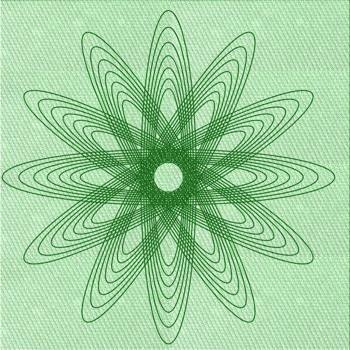 Round Patterned Mint Green Rug, pat3346grn