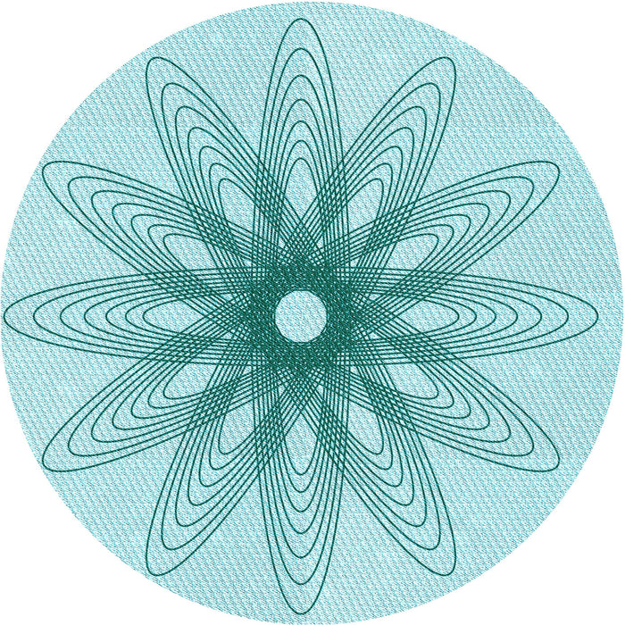 Square Patterned Electric Blue Rug, pat3346lblu