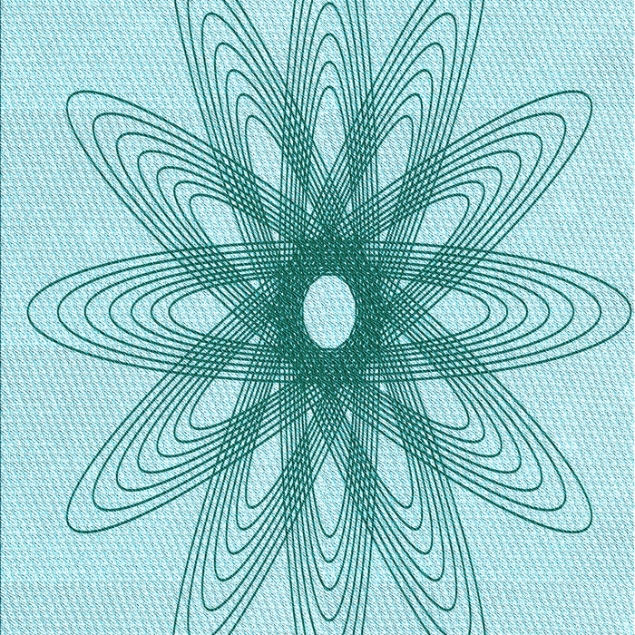 Patterned Electric Blue Rug, pat3346lblu