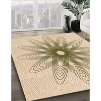 Patterned Bronze Brown Rug, pat3346org