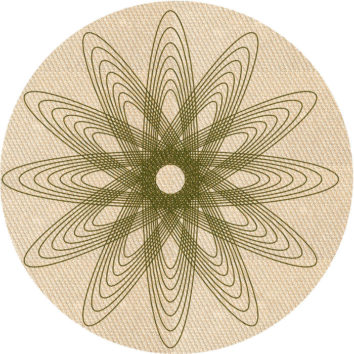 Square Patterned Bronze Brown Rug, pat3346org