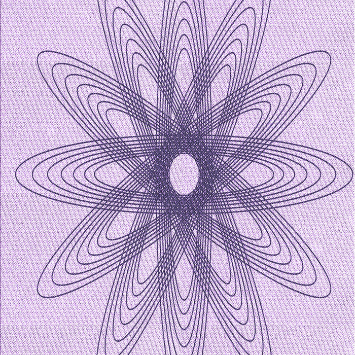 Machine Washable Transitional Lilac Purple Rug, wshpat3346pur