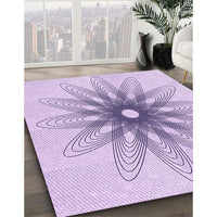 Patterned Lilac Purple Rug, pat3346pur