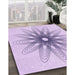 Patterned Lilac Purple Rug in Family Room, pat3346pur