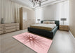 Patterned Pink Rug in a Bedroom, pat3346rd