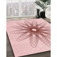 Patterned Pink Rug, pat3346rd