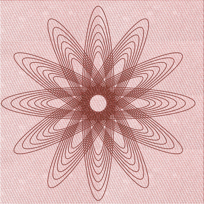 Round Patterned Pink Rug, pat3346rd