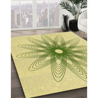 Patterned Green Rug, pat3346yw