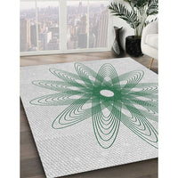 Patterned Sage Green Novelty Rug, pat3346