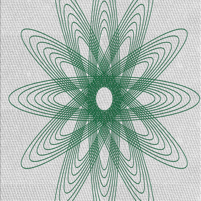 Patterned Sage Green Novelty Rug, pat3346