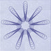 Round Patterned Lavender Blue Rug, pat3347blu