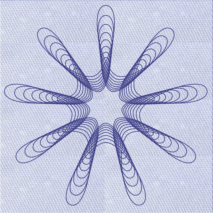 Round Machine Washable Transitional Lavender Blue Rug, wshpat3347blu