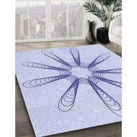 Patterned Lavender Blue Rug, pat3347blu