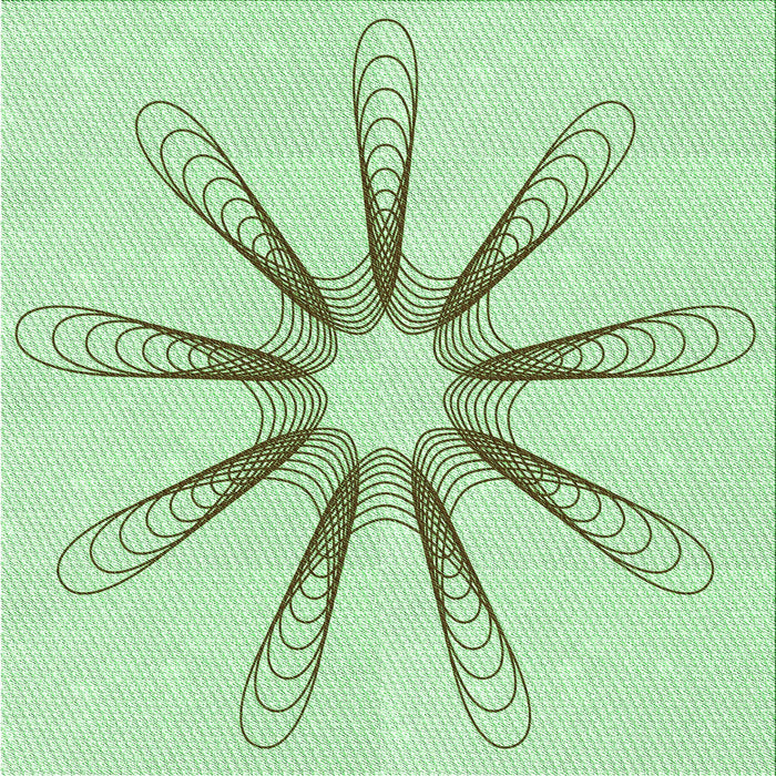 Round Patterned Mint Green Rug, pat3347grn