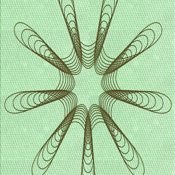 Patterned Mint Green Rug, pat3347grn