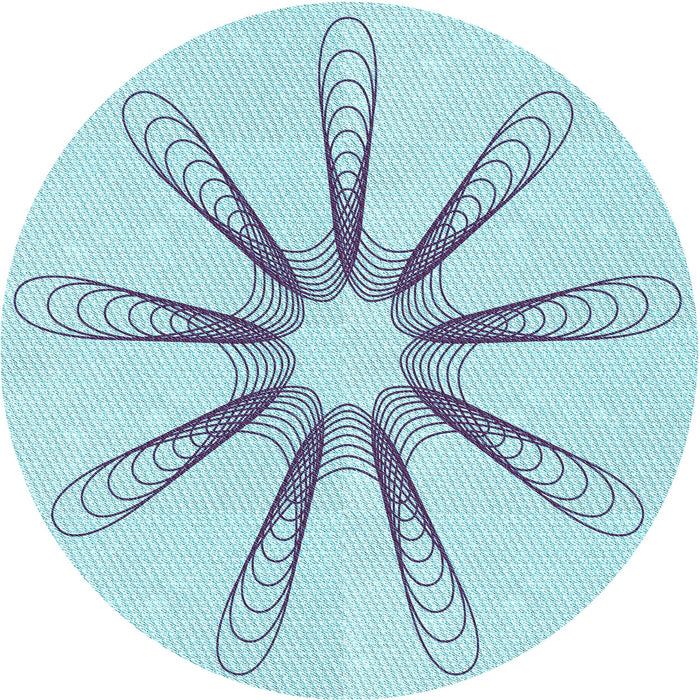 Square Patterned Iceberg Blue Rug, pat3347lblu