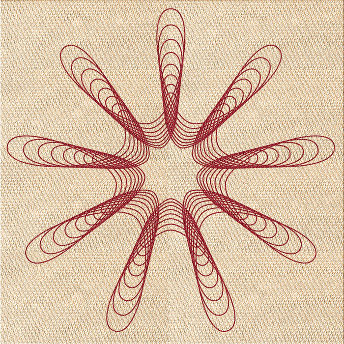 Round Patterned Moccasin Beige Rug, pat3347org