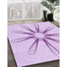 Patterned Purple Rug in Family Room, pat3347pur